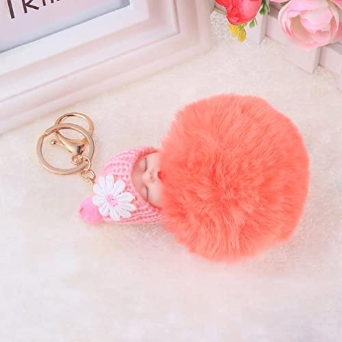 Doll Pompom Keychain