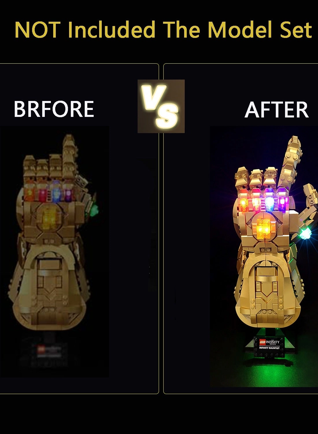 LED Light Kit - Infinity Gauntlet Compatible with 76191