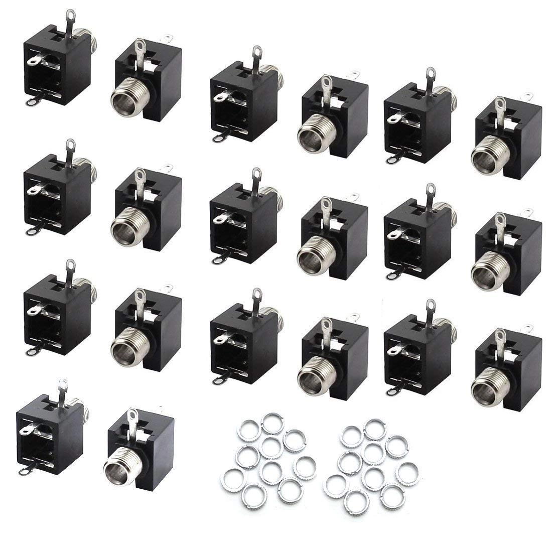 Xiaoyztan 3.5mm Mono TS Jacks - 3 Pins Female Pack of 20