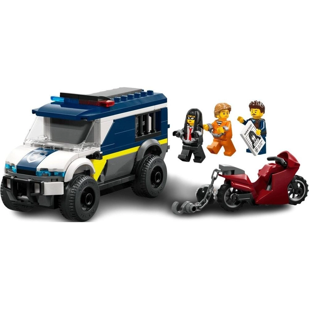 City Police Prisoner Transport Van (60479) - 3 Minifigures Motorbike