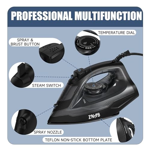 Steam Iron - 2000W Ceramic Soleplate