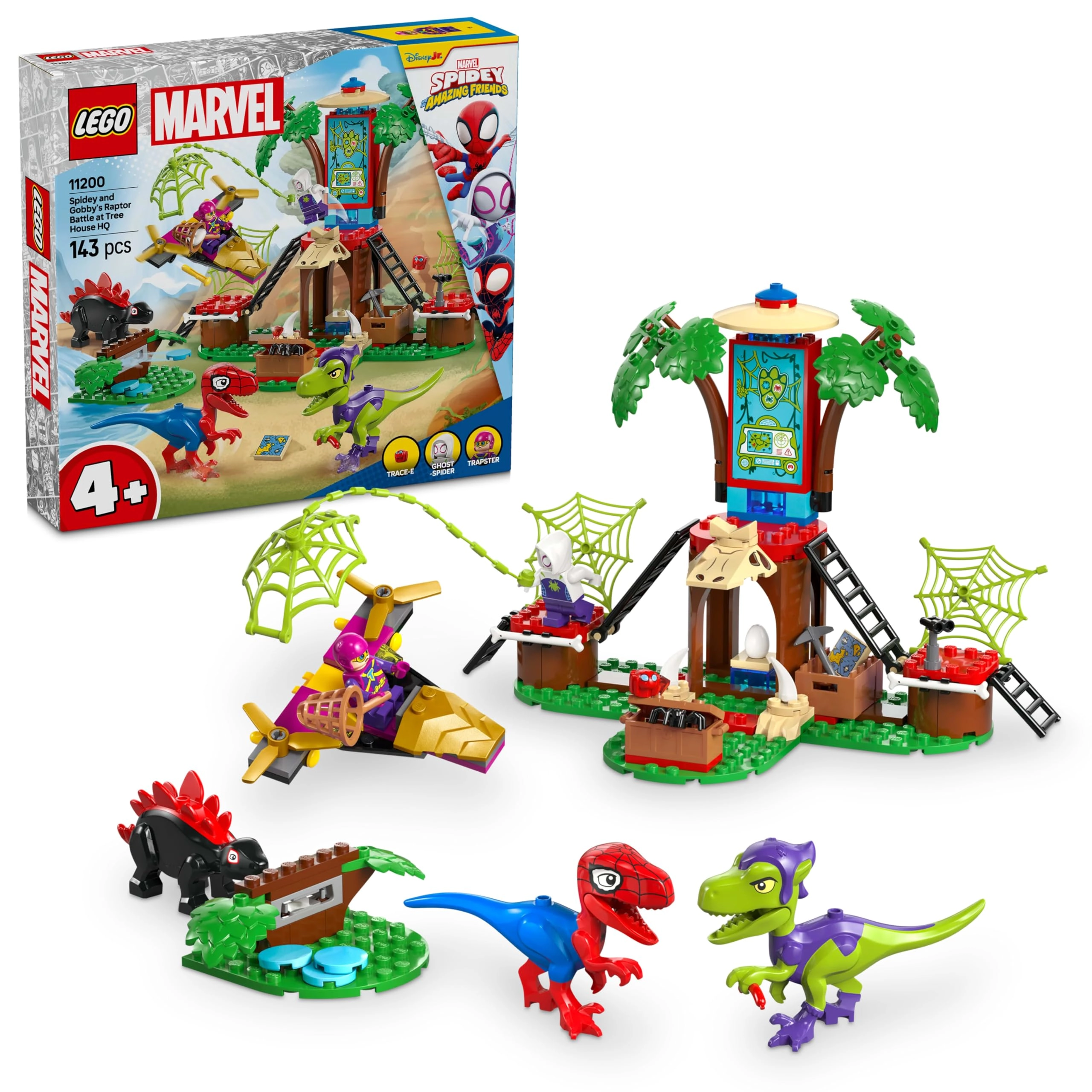 Marvel Spidey and Gobby’s Raptor Battle at Tree House HQ - Spider-Man