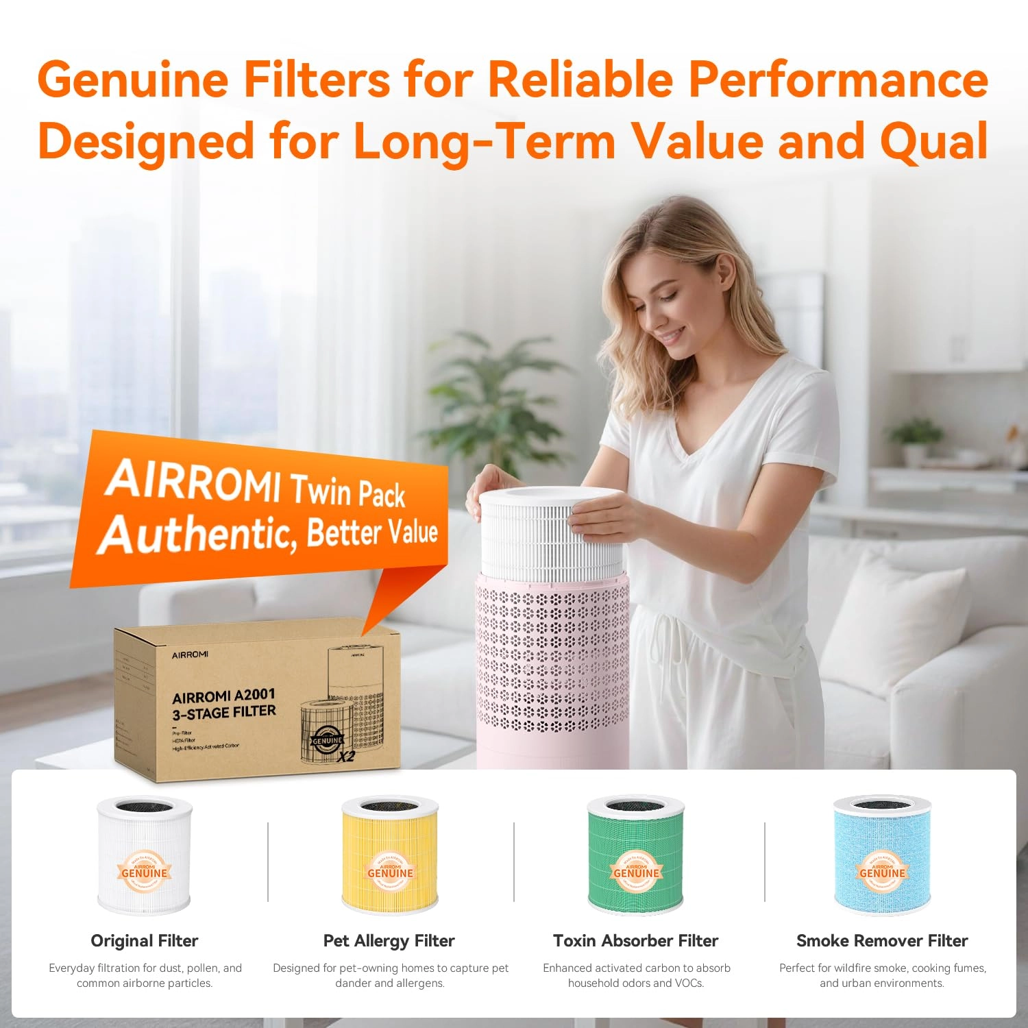 A2001 - Beige HEPA 3in1 Filter