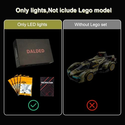 LED Lighting Kit for LEGO Lambo V12 Vision GT Super Car 76923