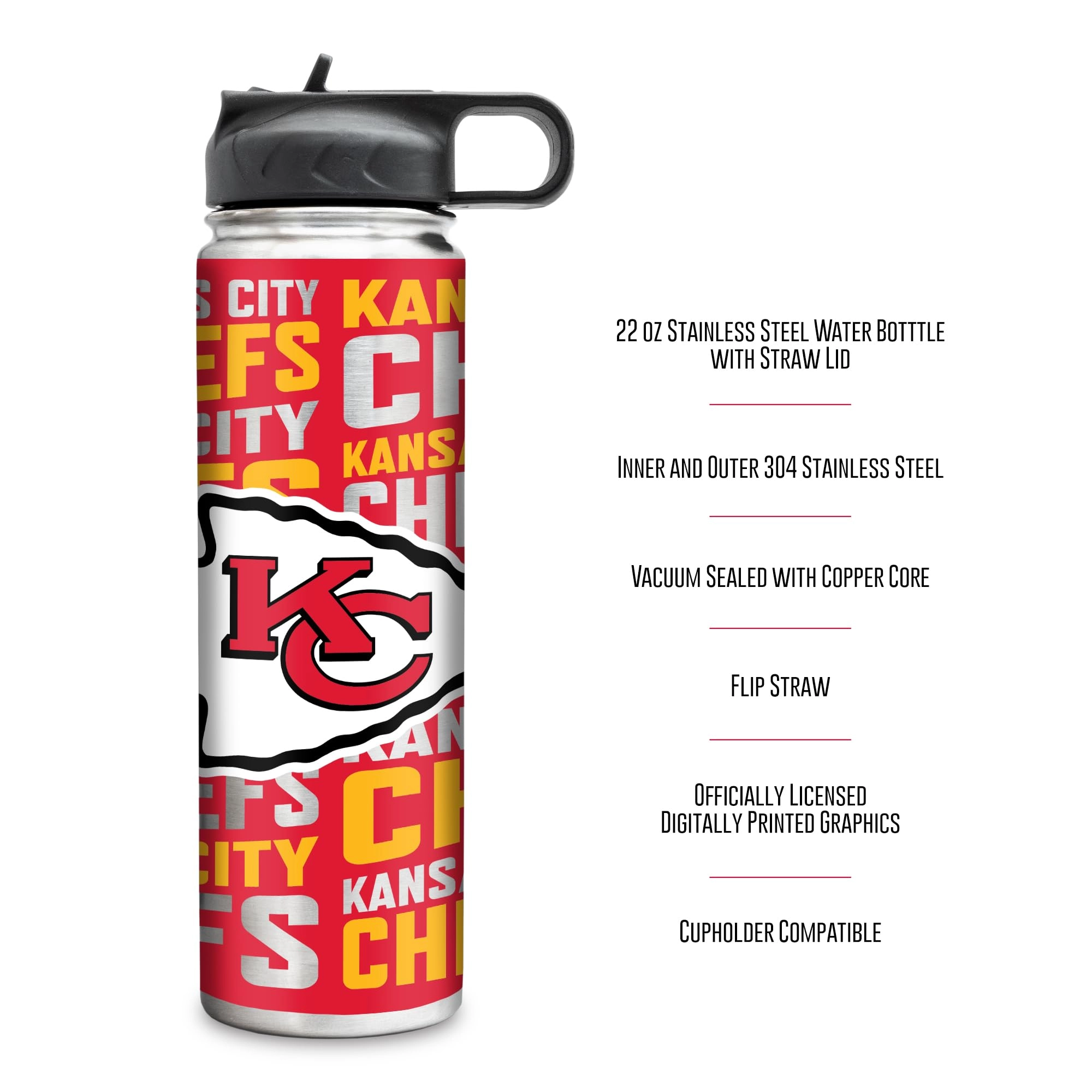 Stainless Steel NFL Football Tumbler - 650ml