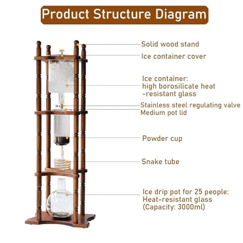 Cold Brew Drip Coffee Maker - 800ml High Borosilicate Glass