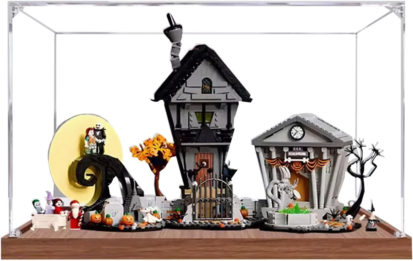 OYTOCLKU Acrylic Display Box for LEGO The Nightmare Before Christmas 21351