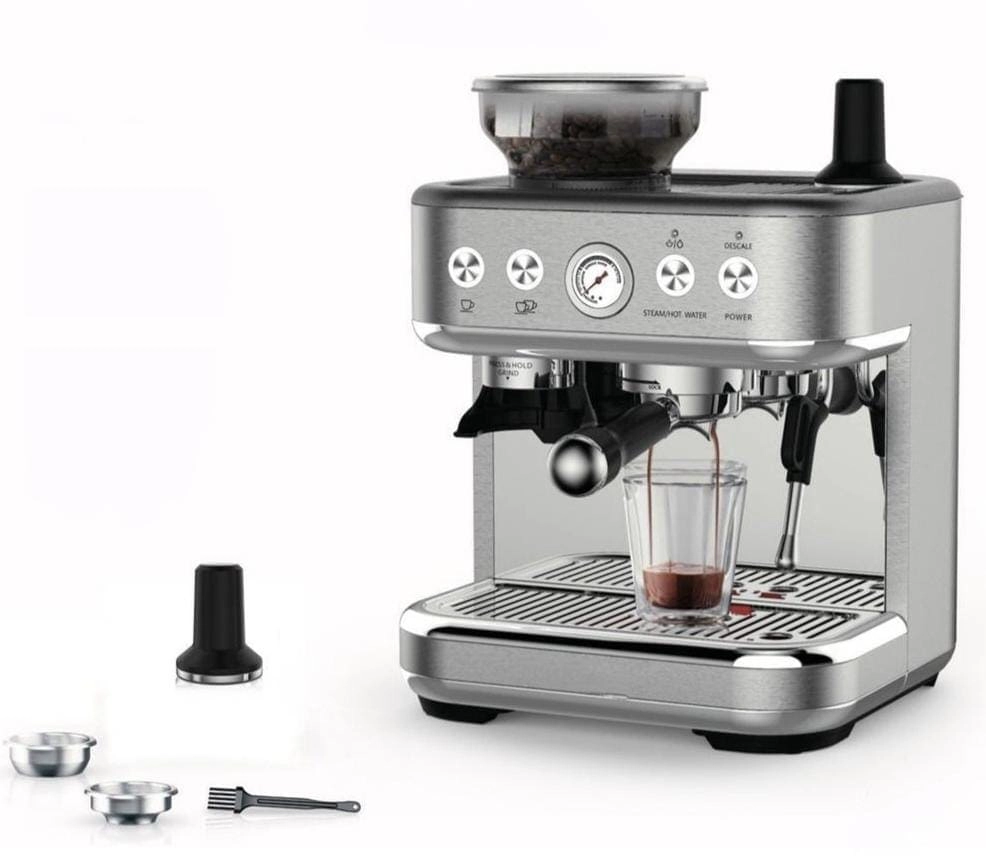 Commercial Premium - Built-In Grinder 15-Bar Digital Display Milk Frother