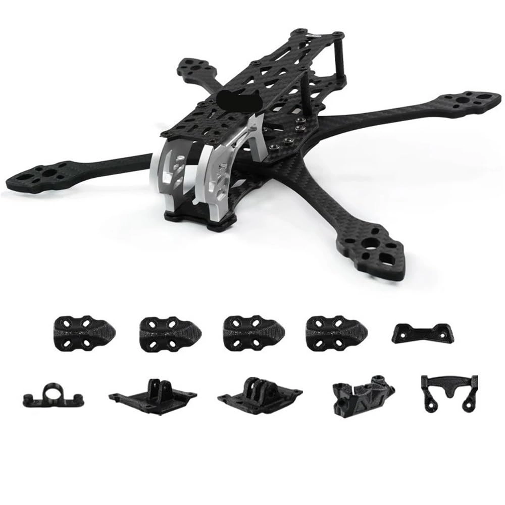 LINHUABAI 5 Inch Frame Wide X-Arm Kits - Suitable for G-MK5 M5 O3 Pro Black
