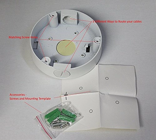 Junction Box/Mounting Base Hik-Compatible Turret Camera DS-2CD23x2 - 10 Pack White