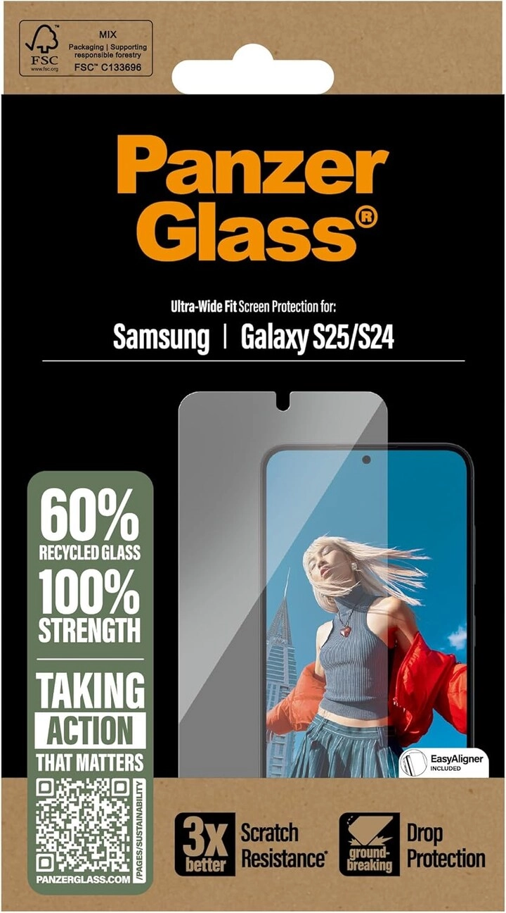 Clear Glass Screen Protector for Samsung Galaxy S25
