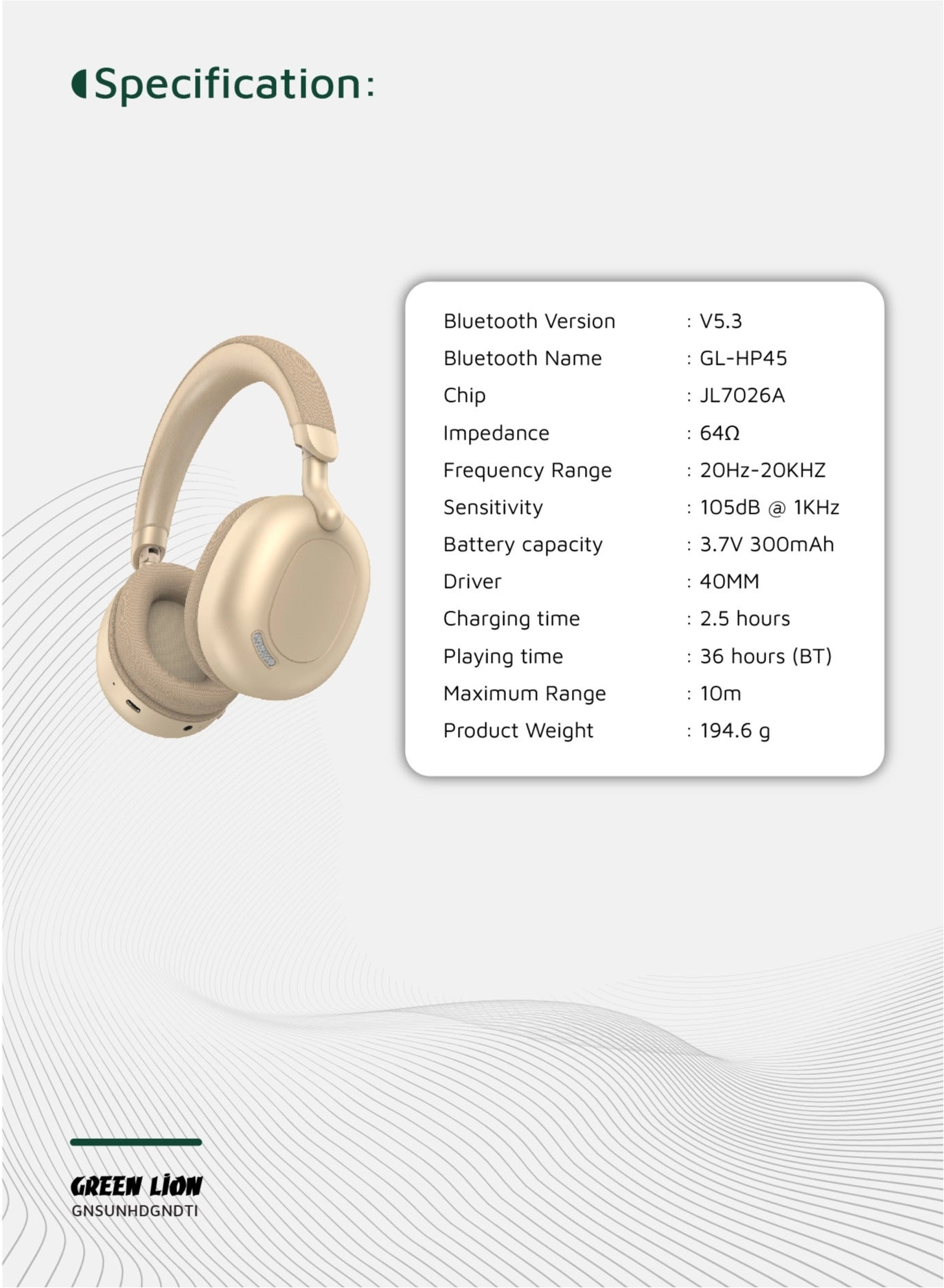 Santiago Wireless Headphone