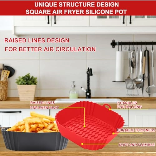 Air Fryer Liners - Silicone 2 Pack