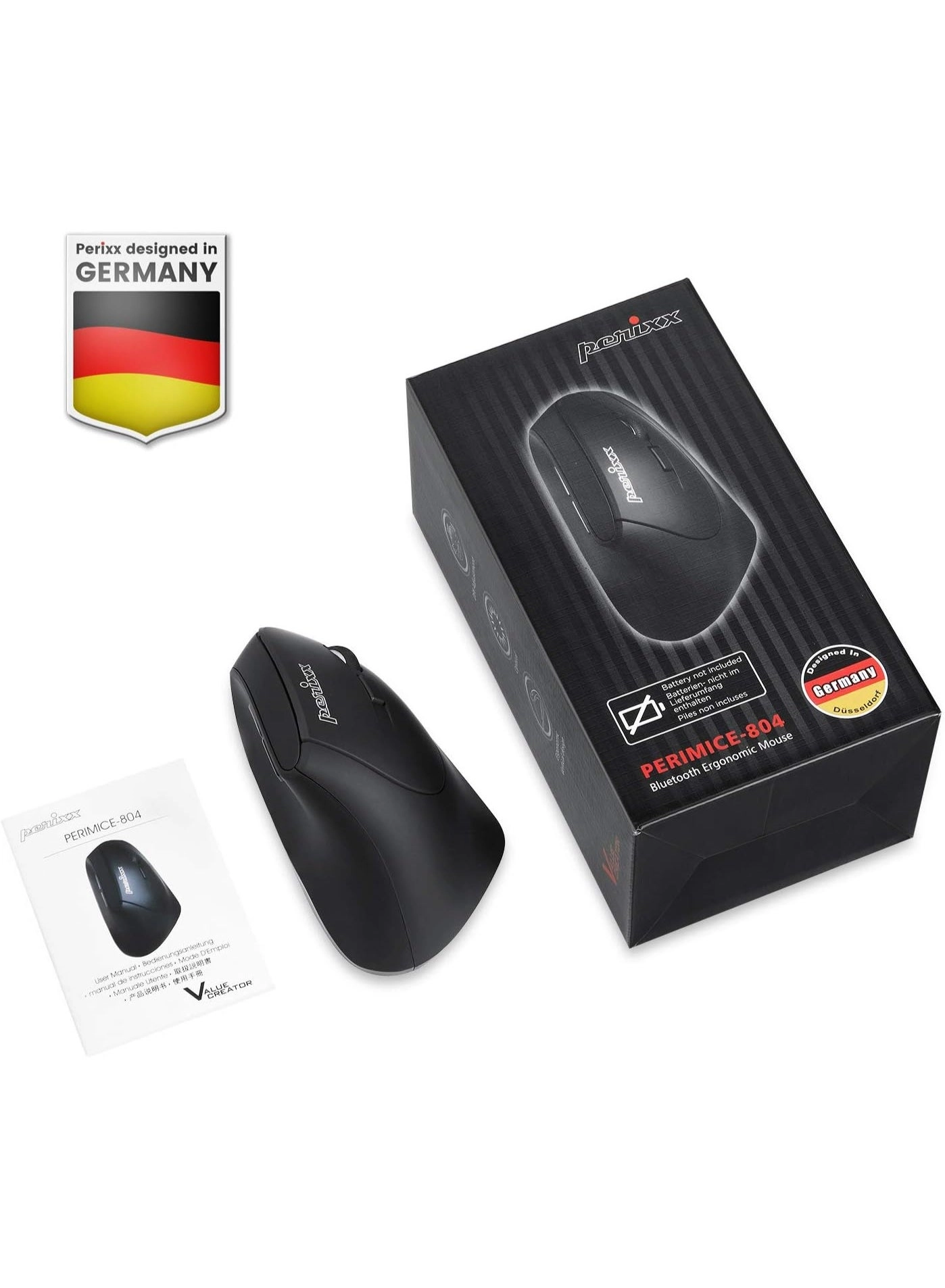 Perimice804 Vertical Mouse - Bluetooth