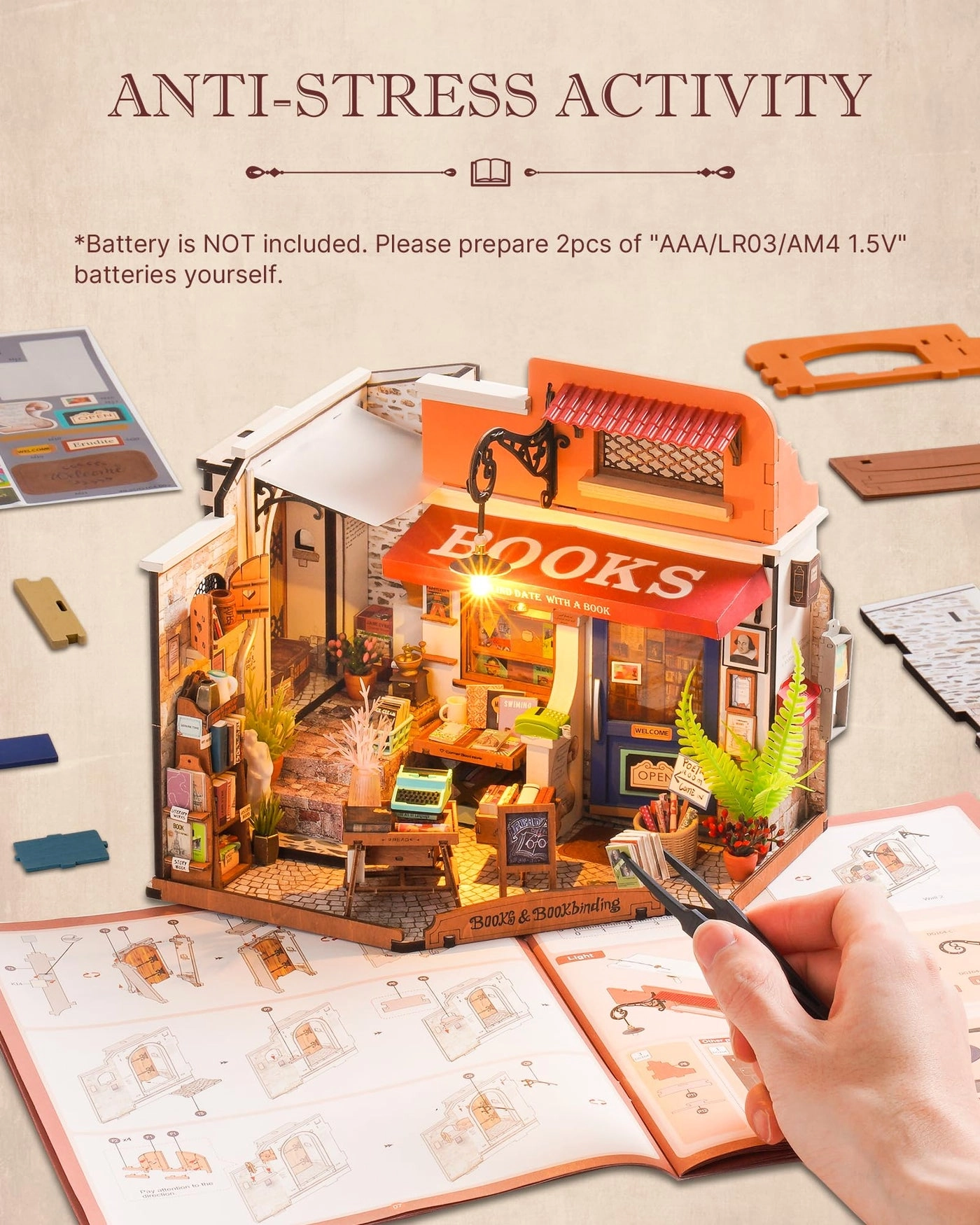 DIY Miniature Dollhouse Kit - Halloween/Christmas 1:20