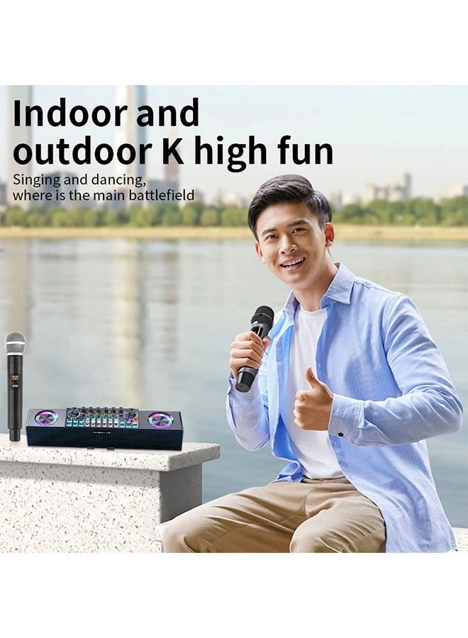 Portable Karaoke Speaker + Wireless Microphone - 2 6 W