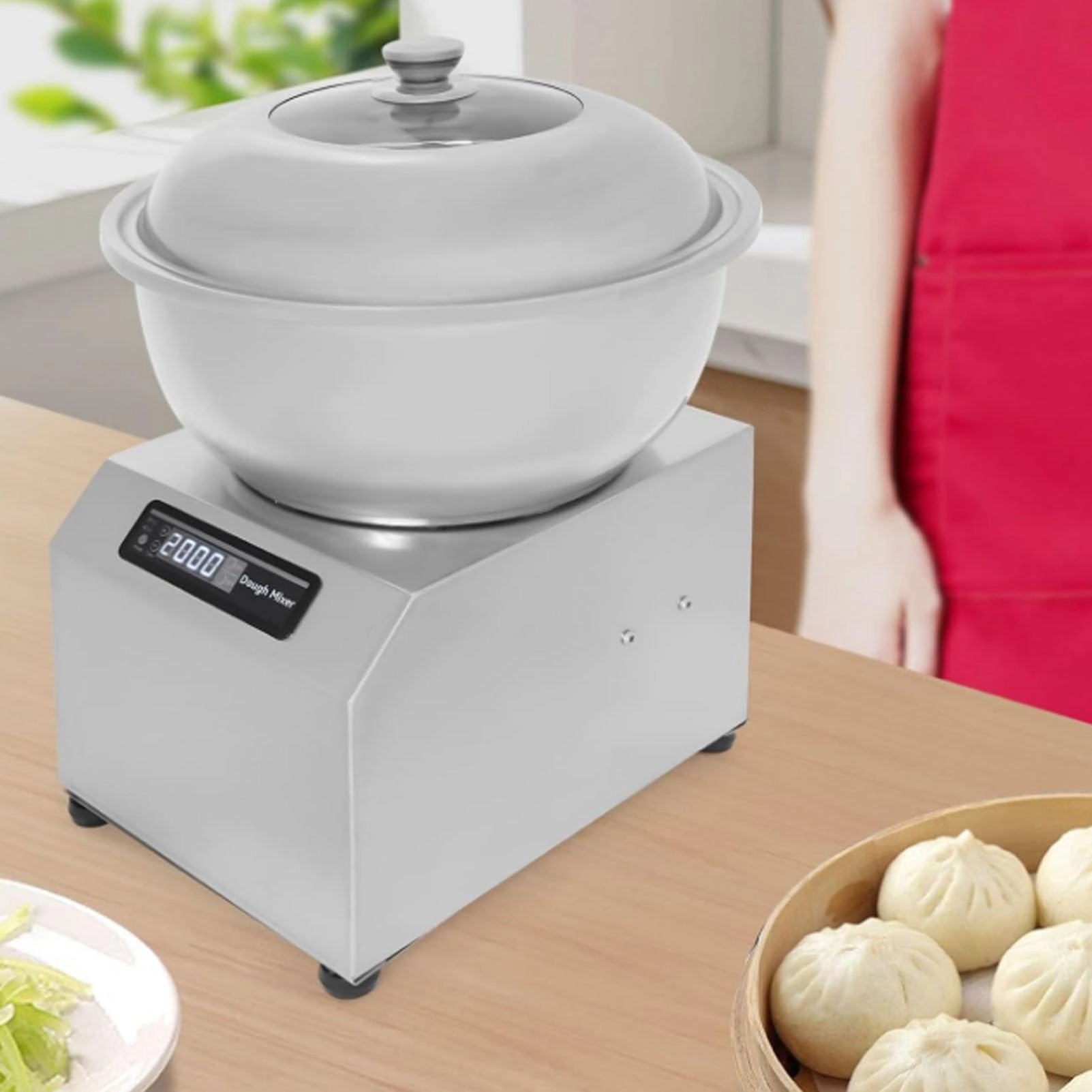 Commercial Spiral Dough Mixer Machine - 5KG/11LBS 1800W 2200W