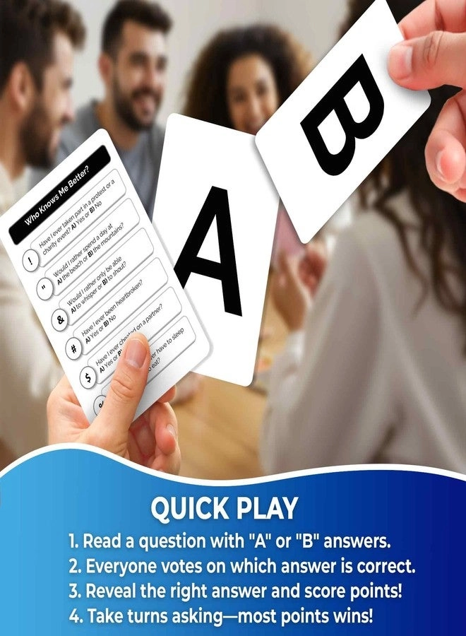 Who Knows Me Better - Card Quiz Game