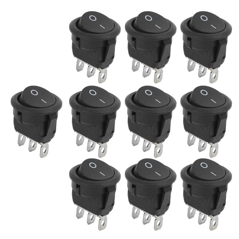 Haofy Rocker Switch - 10 pcs 23mm 3-Pin 2-Position