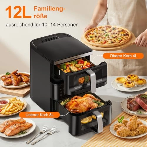 Double Basket Airfryer 4+8L MTD-002A