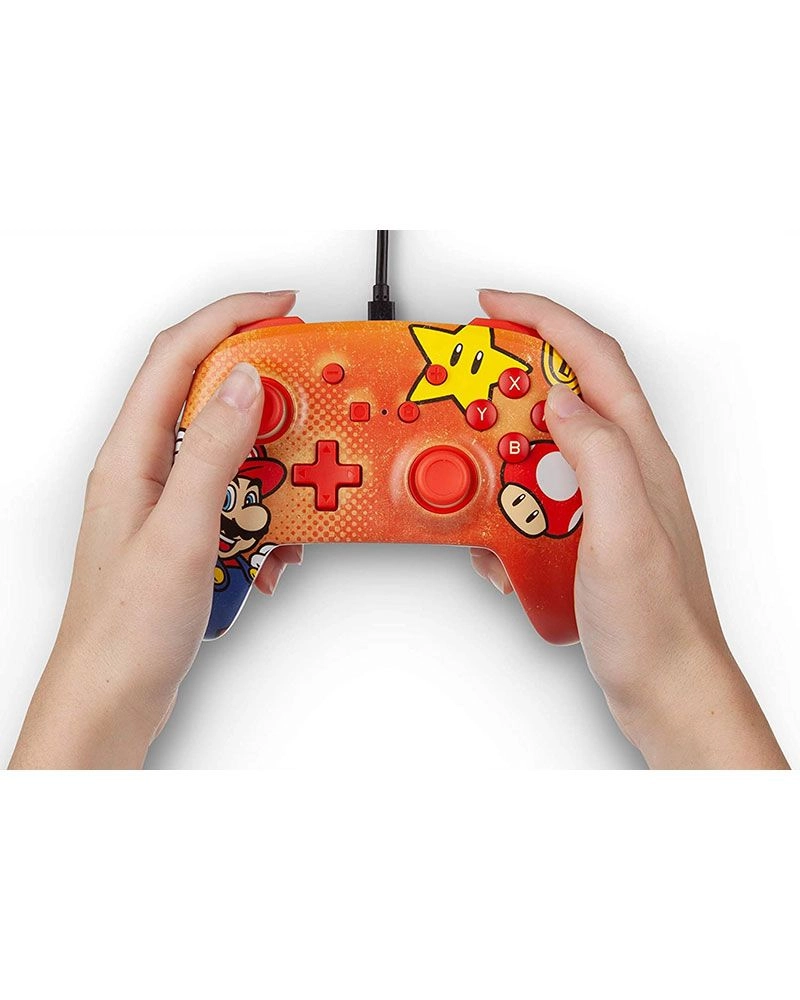 Mario Vintage Enhanced Wired Controller - red Switch