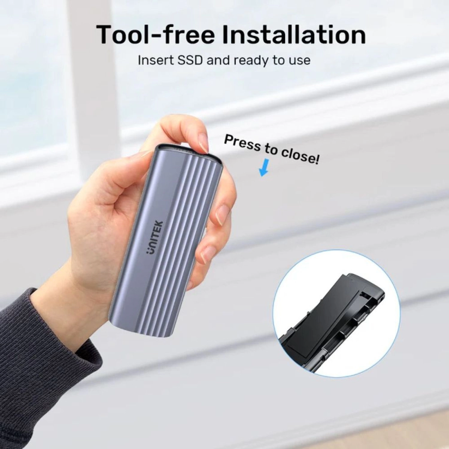 M.2 PCIe NVMe SSD Enclosure - 10Gbps USB-C M.2 NVMe M-Key 2230/2242/2260/2280