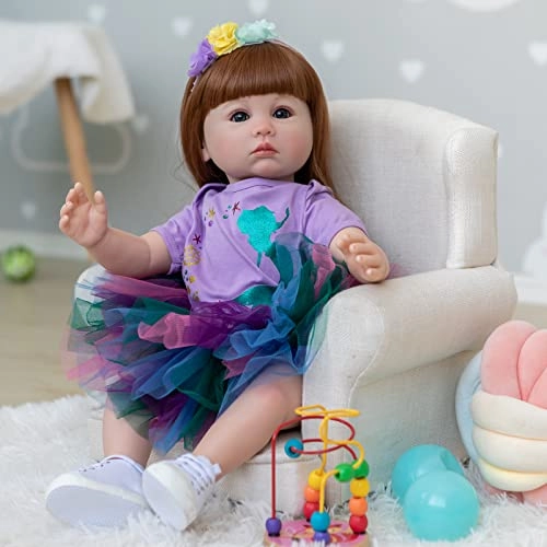 Reborn Baby Doll - 60 cm Soft Fabric Body Blue Eyes