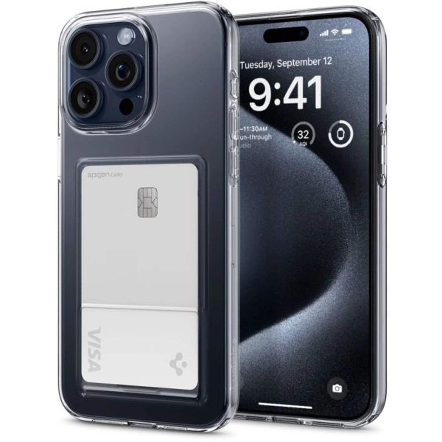 Spigen Crystal Slot Clear Case for iPhone 15 Pro