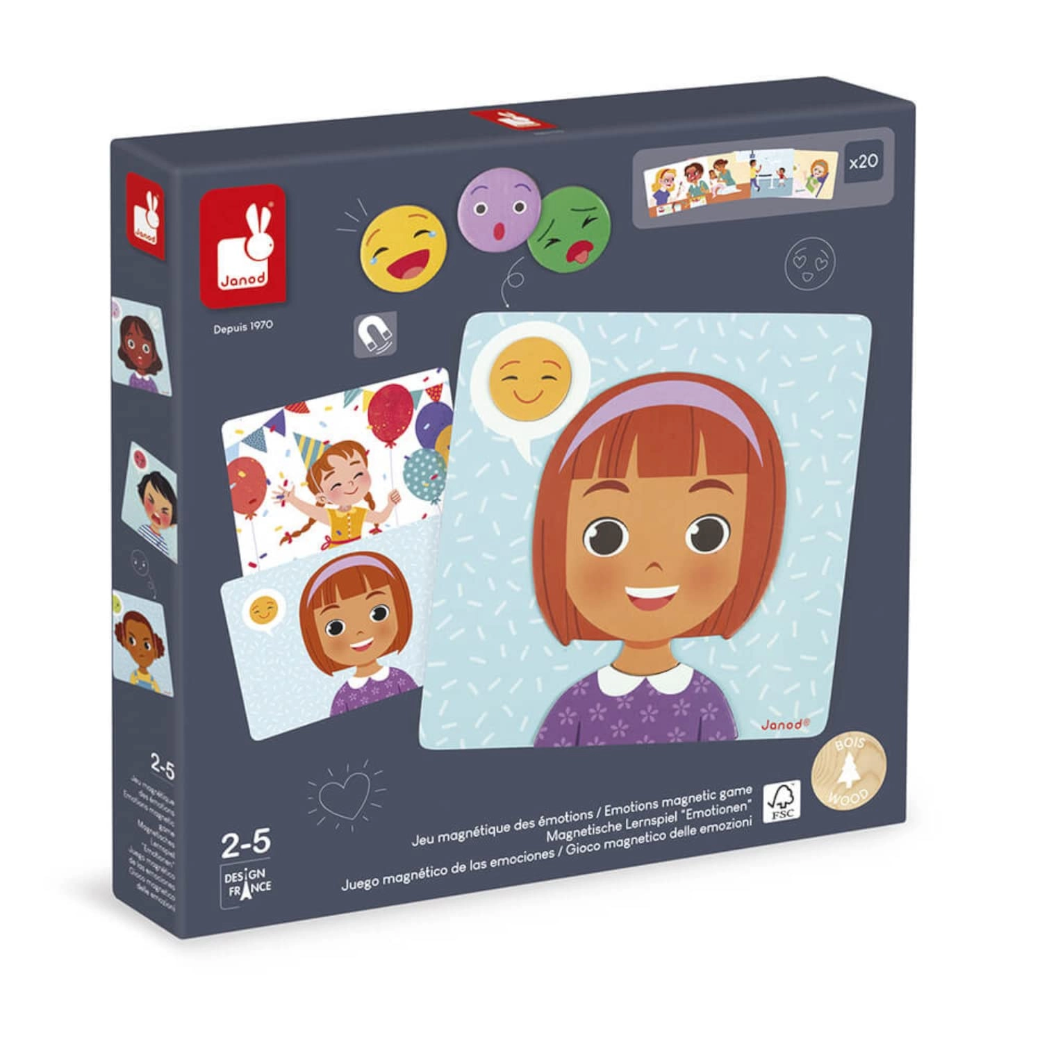 JANOD Emotions Game - 2+ 48 pieces