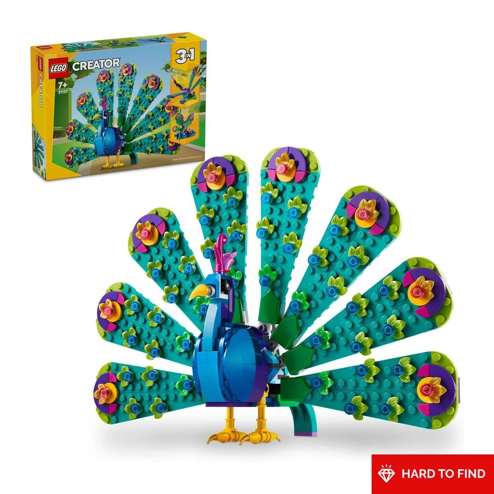 LEGO Creator 3in1 Exotic Peacock - Dragonfly Butterfly (31157)