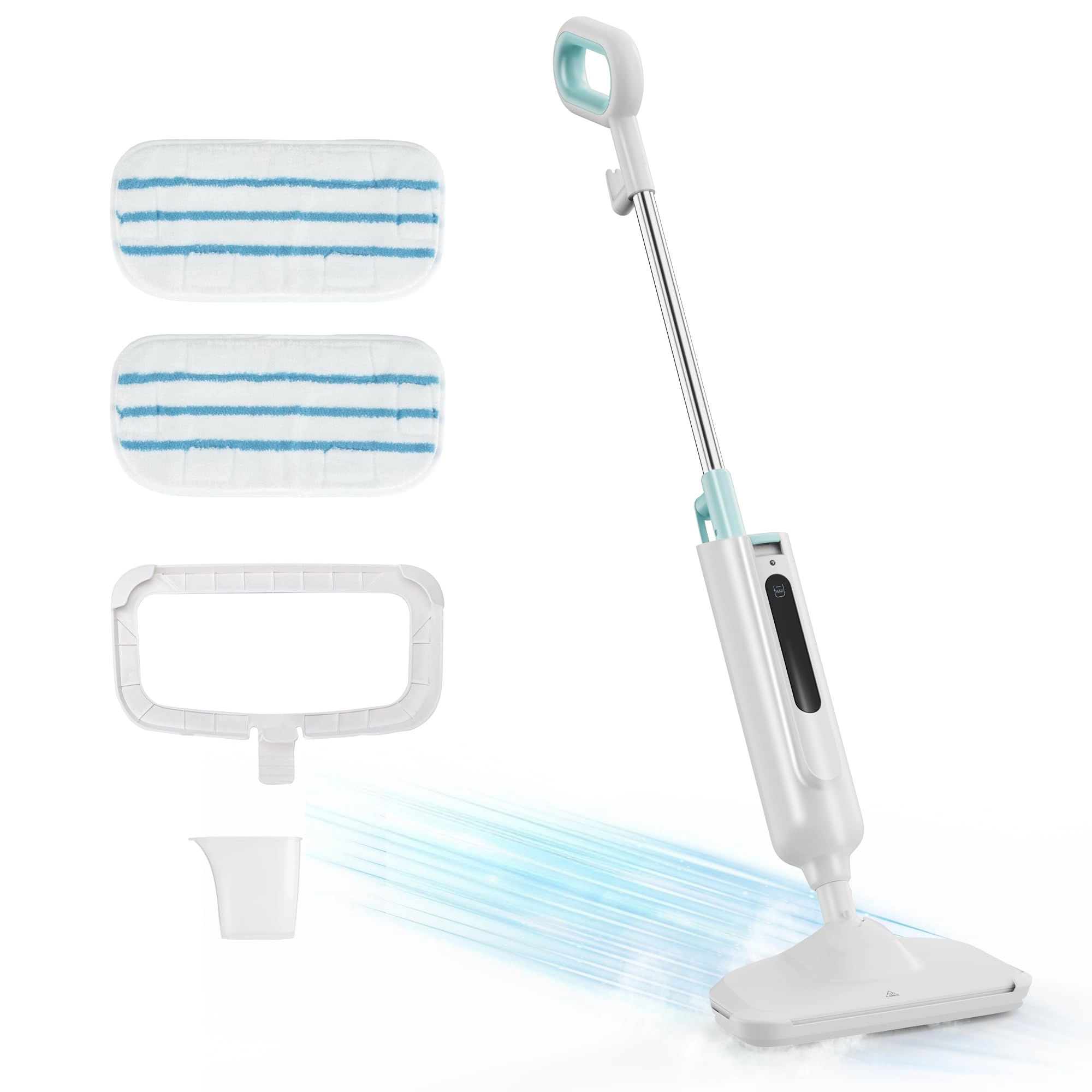 NEWBULIG Steam Mop - Lightweight 16.4 FT Cord 2 Washable Pads