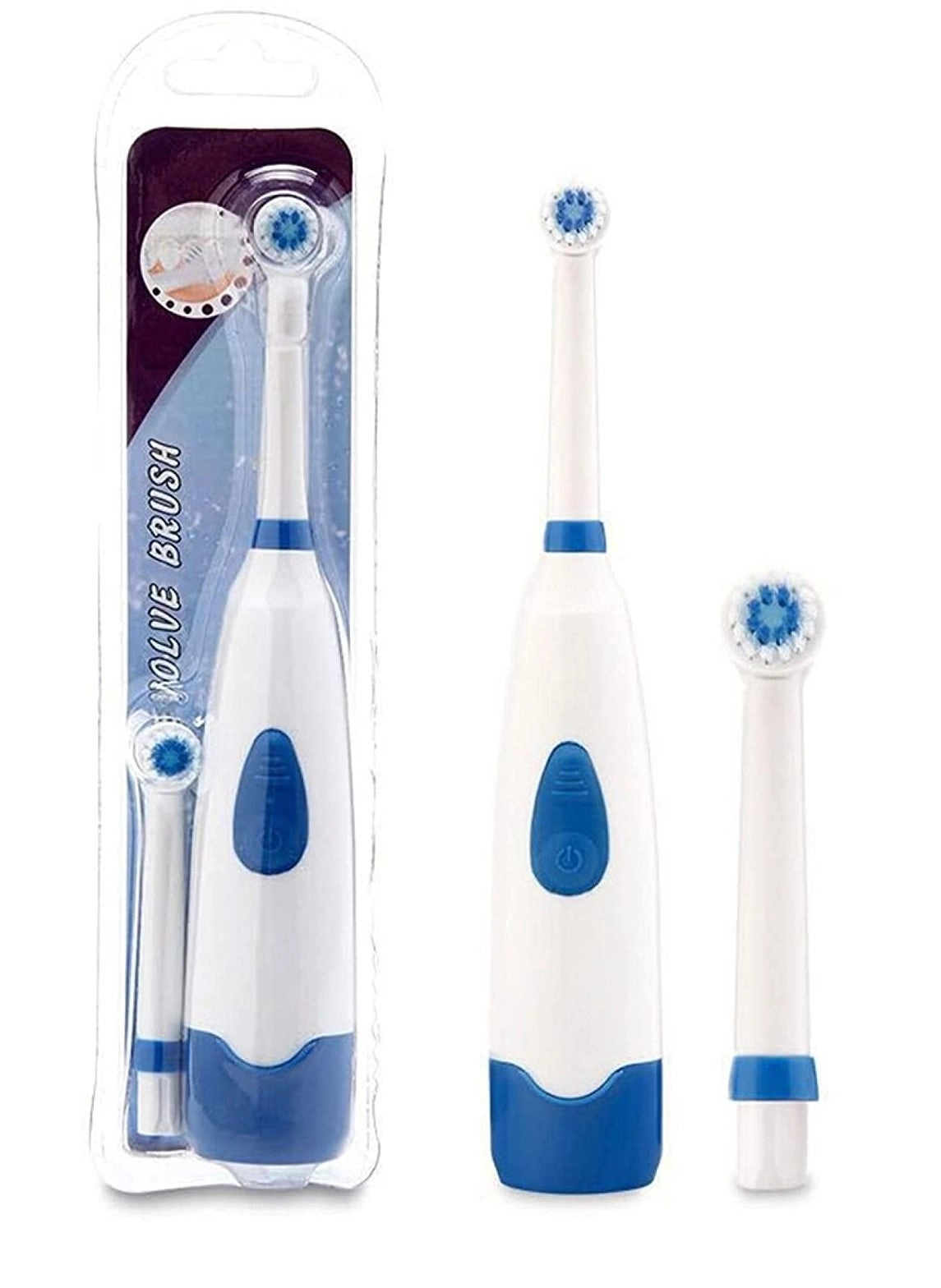 Electric Toothbrush - 360 Degree Automatic Rotating IPX7 Waterproof 2 Brush Heads