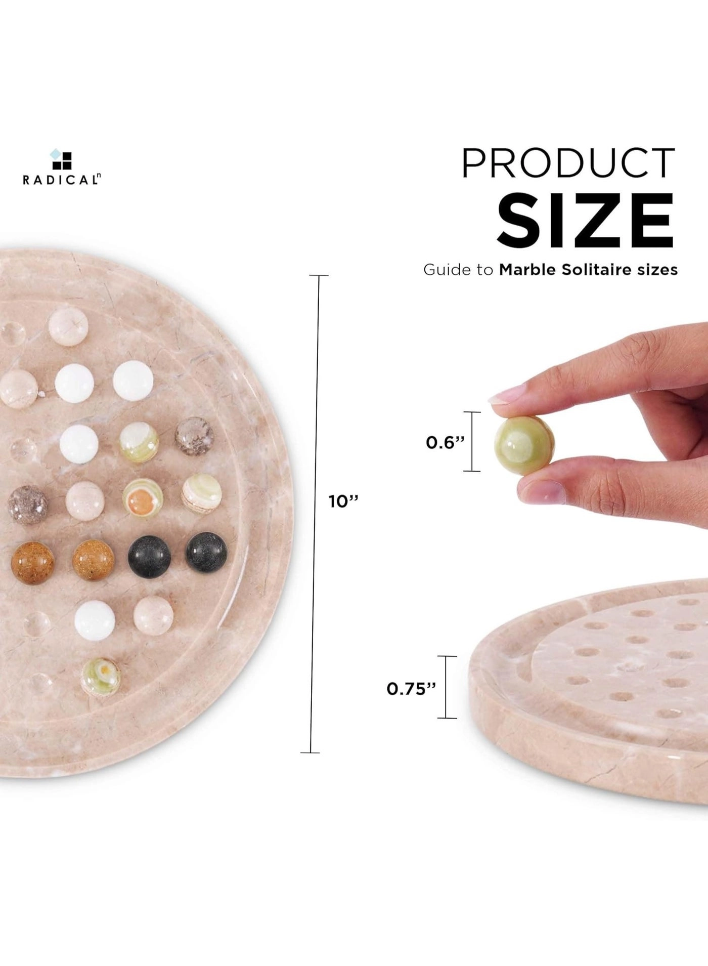 Marble Solitaire - 42 Pcs