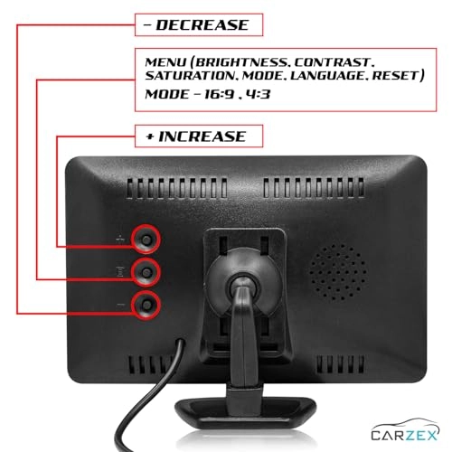 TFT LCD Dashboard Rear View Monitor - 5 Inches