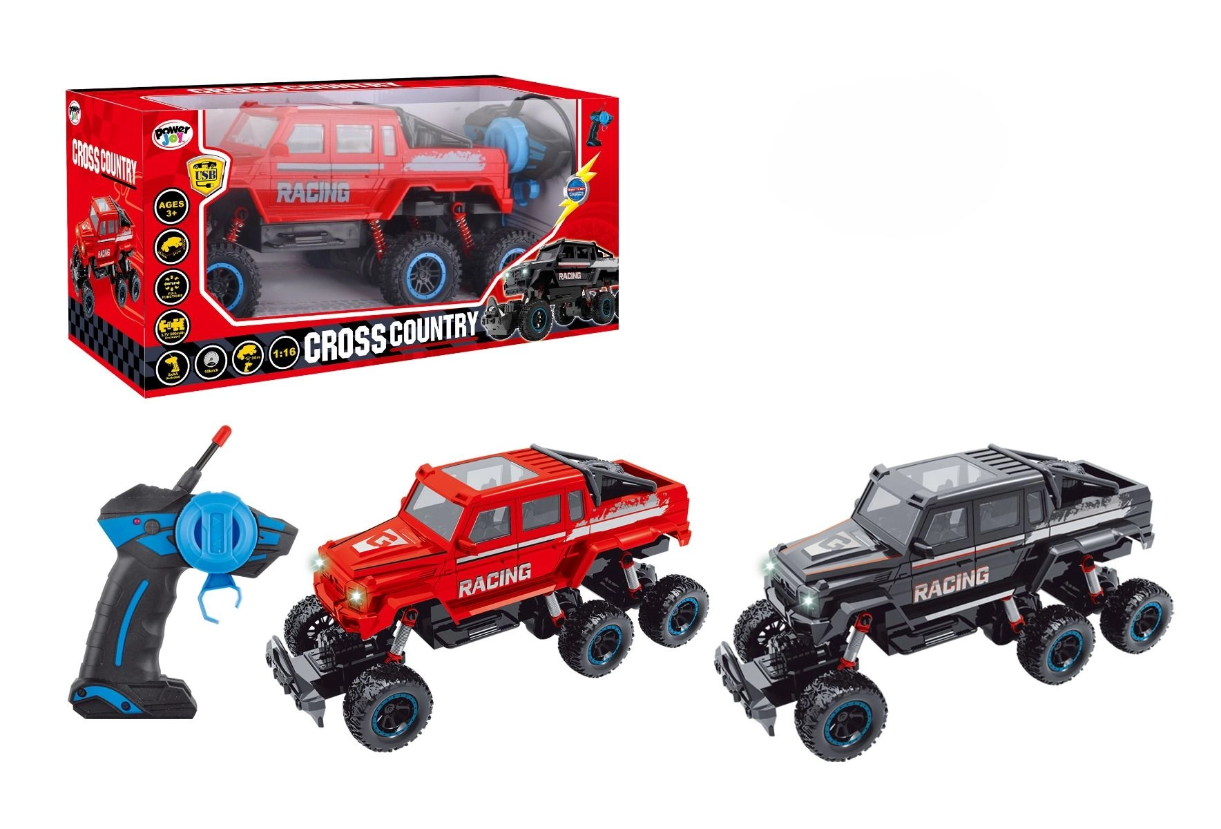 Power Joy RC Cross Country with Lights - 1/16 1 Pc