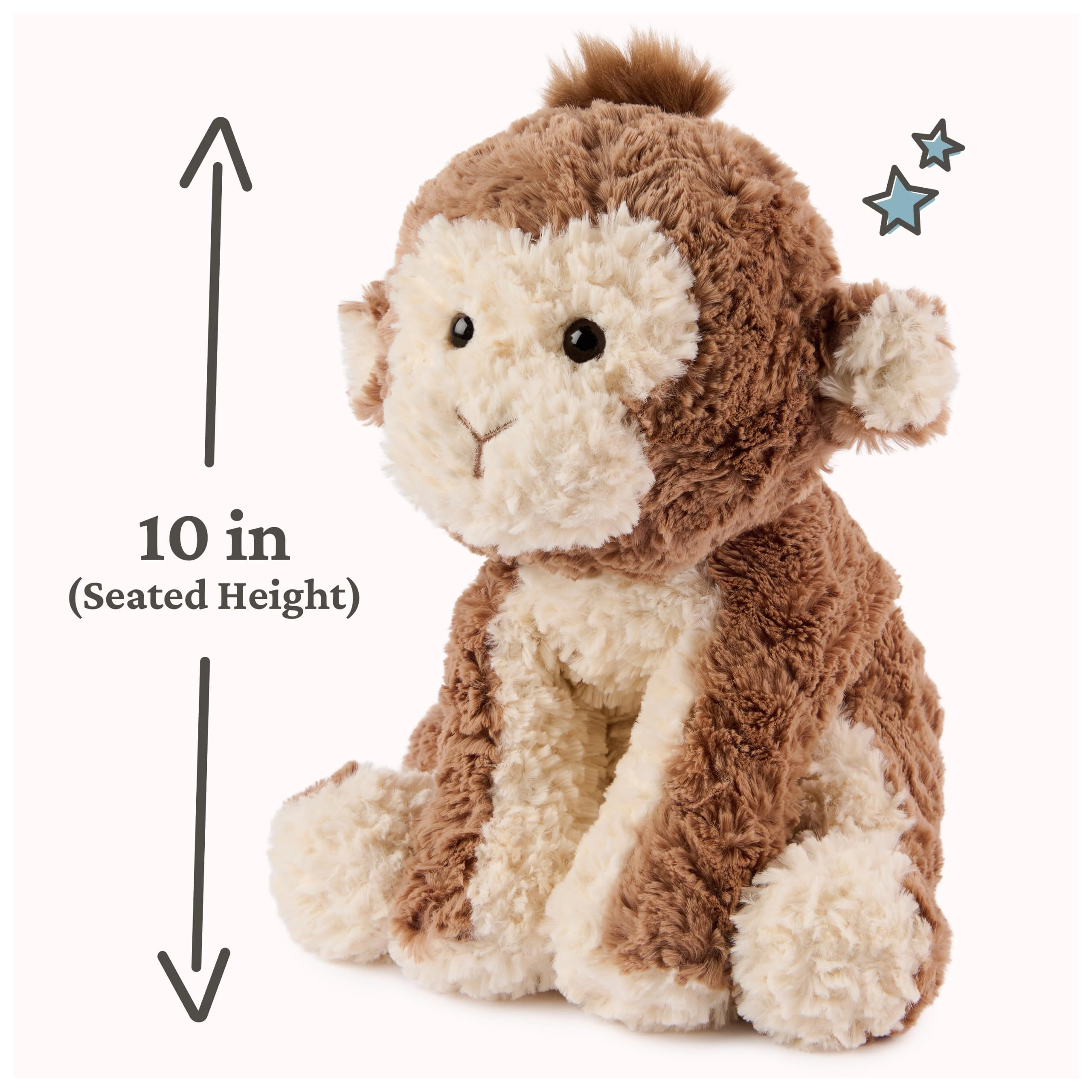 Cozys Collection Monkey - 10" Brown Plush