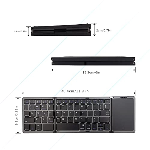 Foldable Bluetooth Keyboard - Laptop PC Tablet Smartphone