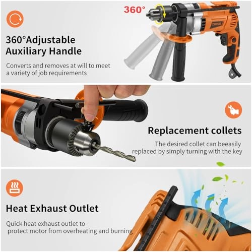 Electric Hammer Drill - 910W 13 mm Chuck