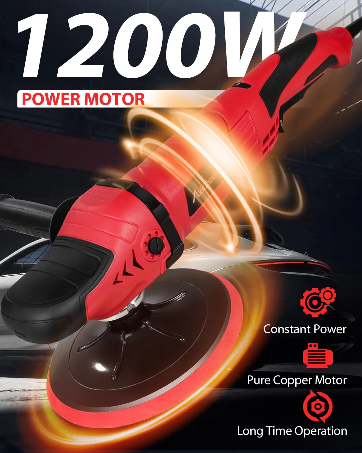 Car Buffer Polisher - 1200W 7 Inch/6 Inch