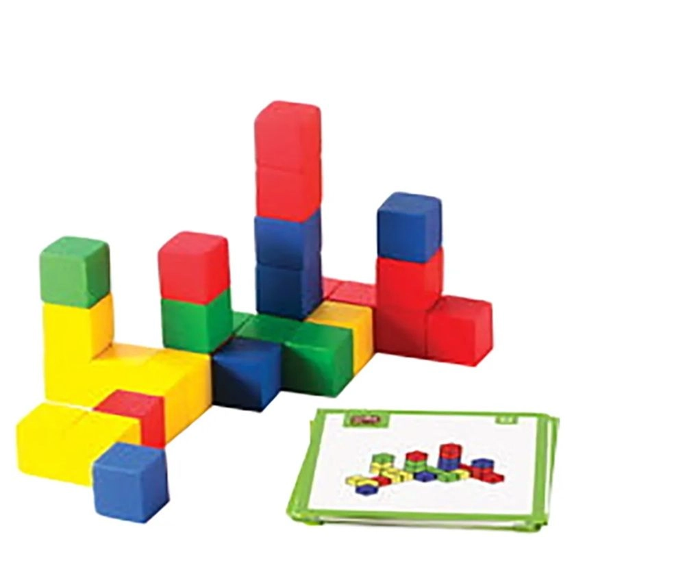 Edu Fun 3D Wooden Cubes - 3 to 7 yrs 64 pieces