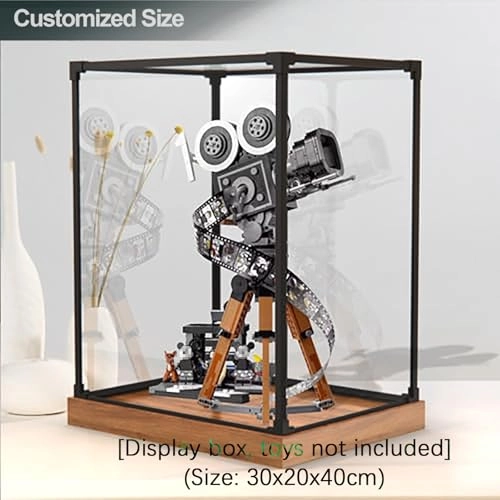 Display Case - 30 x 20 x 40 cm Wood Grain Base