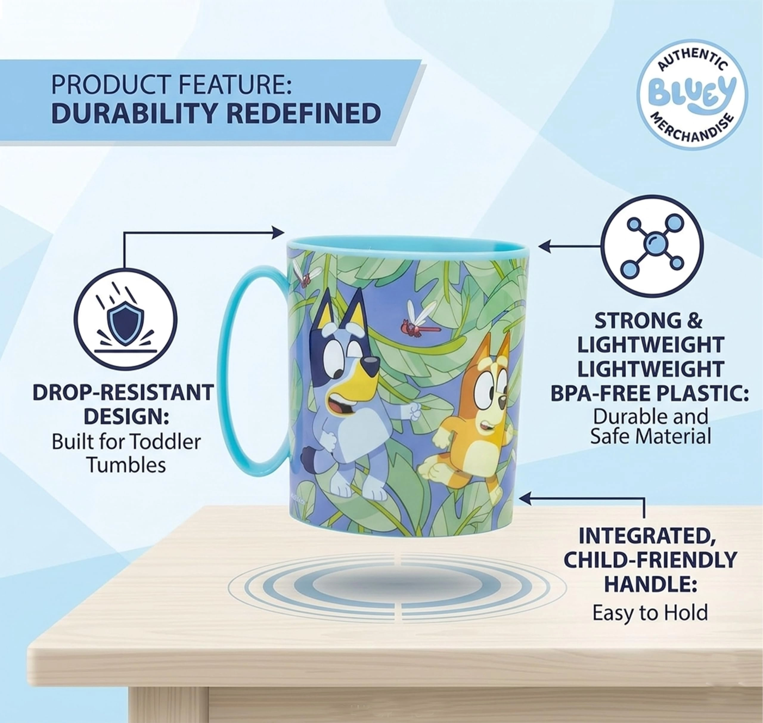 Plastic Bluey Mug - 390ml
