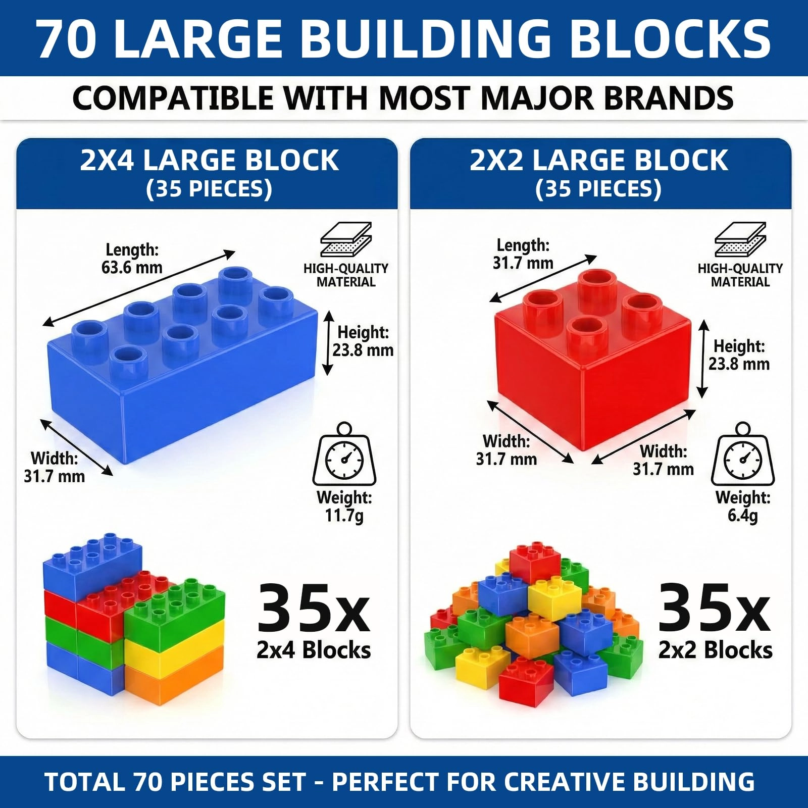 building blocks - 70 pcs