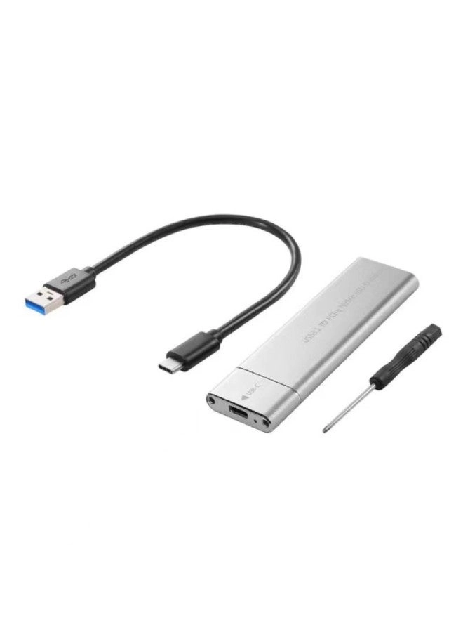M.2 SSD Enclosure - NVMe SATA Dual Protocol 10Gbps USB-C/A