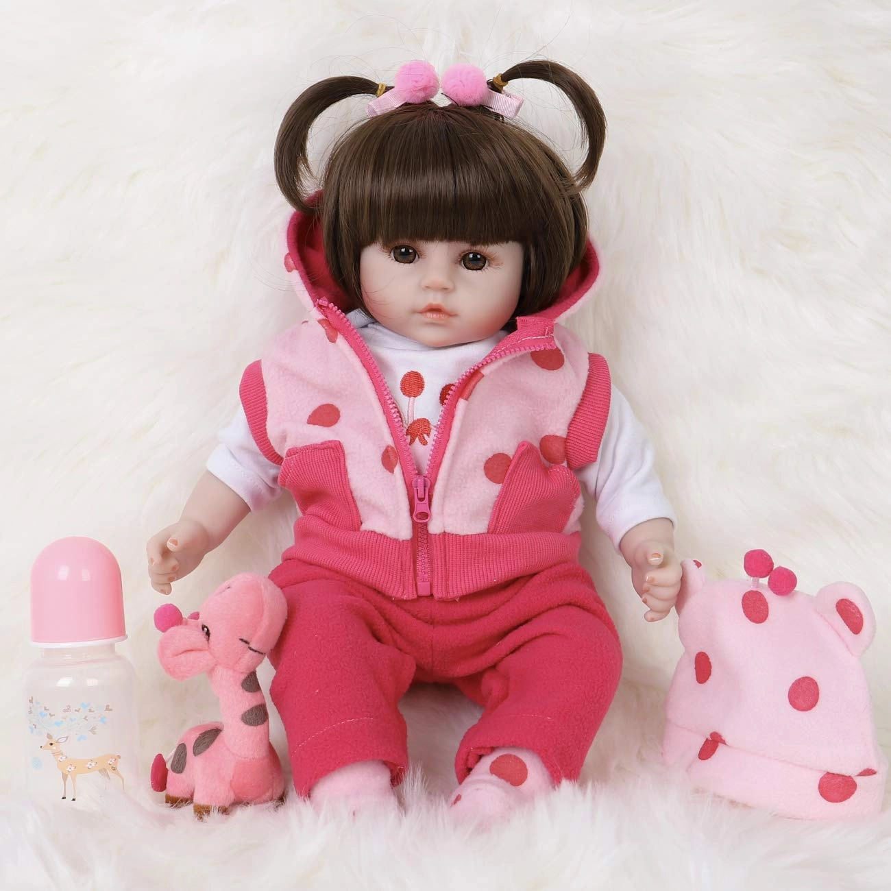 Reborn Baby Doll - 16 inch Vinyl Silicone girl Ages 3+ Gift Set