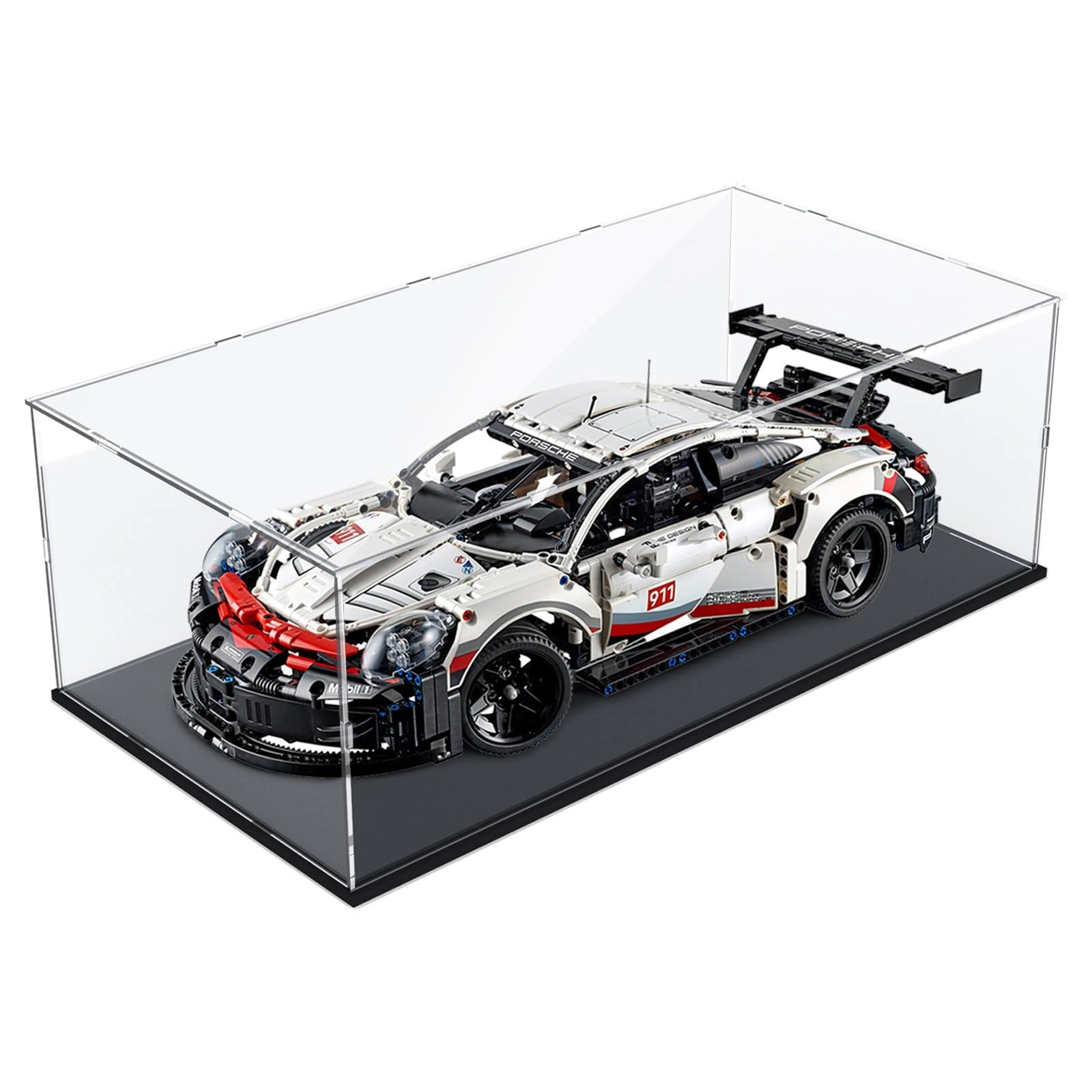 Nynelly Clear Acrylic Model Car Display Case - 1pc 1/8 1/10 Lego 42083/42096/42125/42143