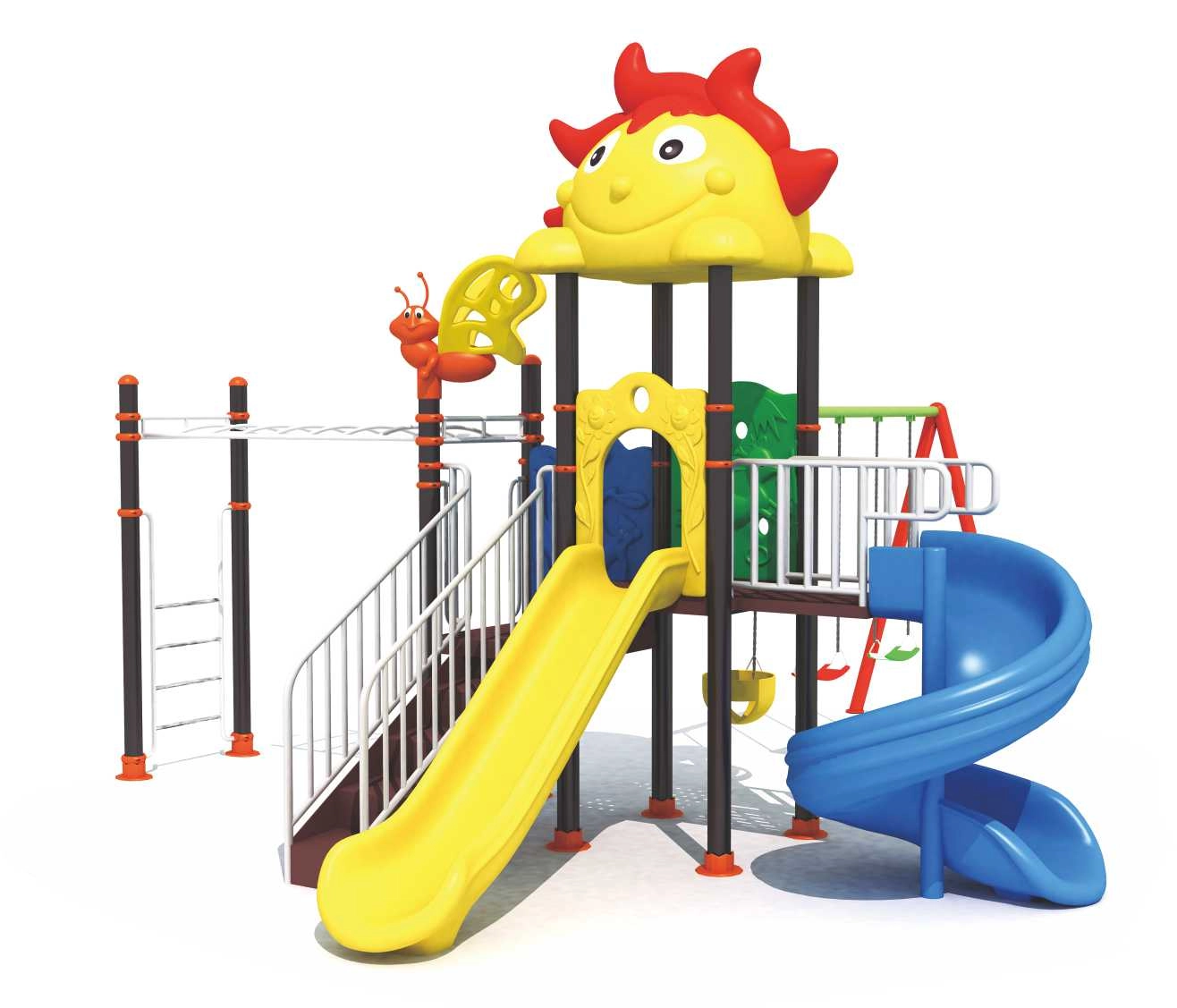 Multi Purpose Kids Outdoor Playing Equipments - 770x320x280cm 2+ Years