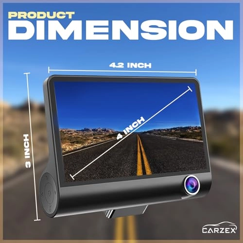3-Channel Dash Camera - 1296P