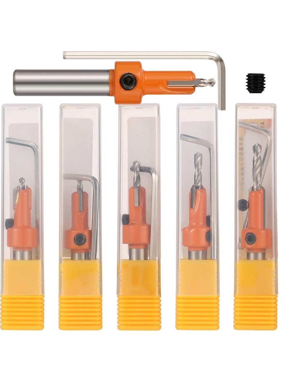Countersink Drill Bit Set - 5 Pcs HSS 2.8mm 3mm 3.2mm