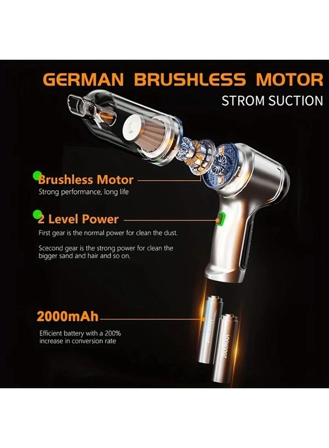 4-in-1 Wireless Handheld Vacuum Cleaner - 2000mAh